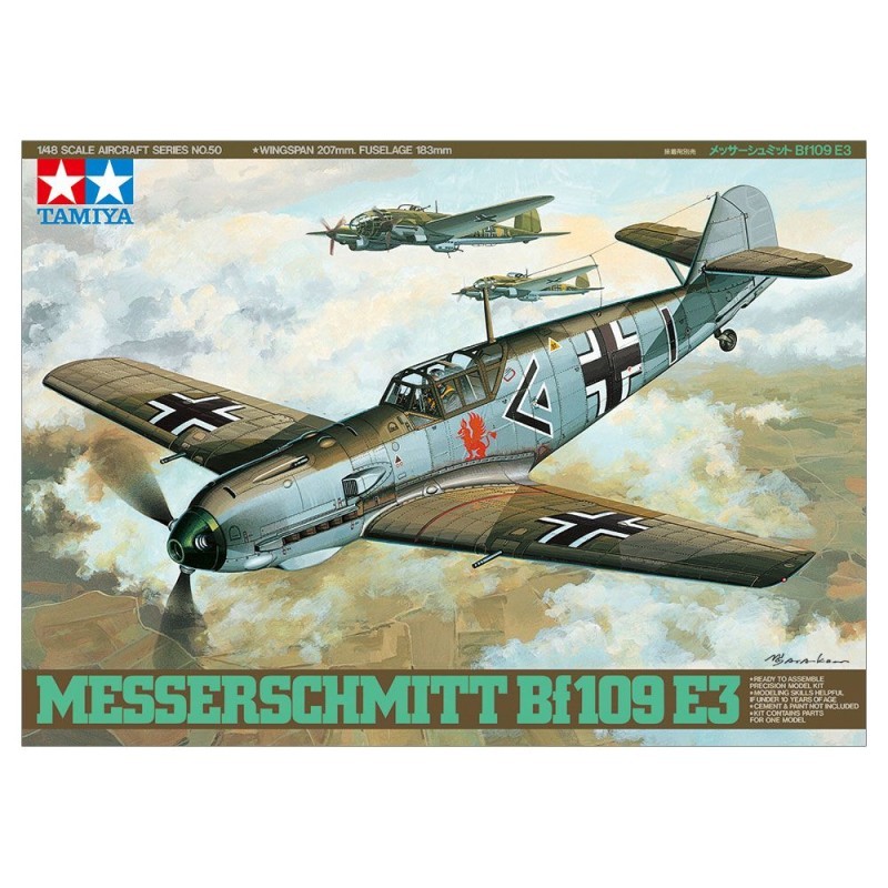 TAMIYA 61050 MESSERSCHMITT BF 109 E-3 1/48 maquette plastique avion de chasse de la Luftwaffe