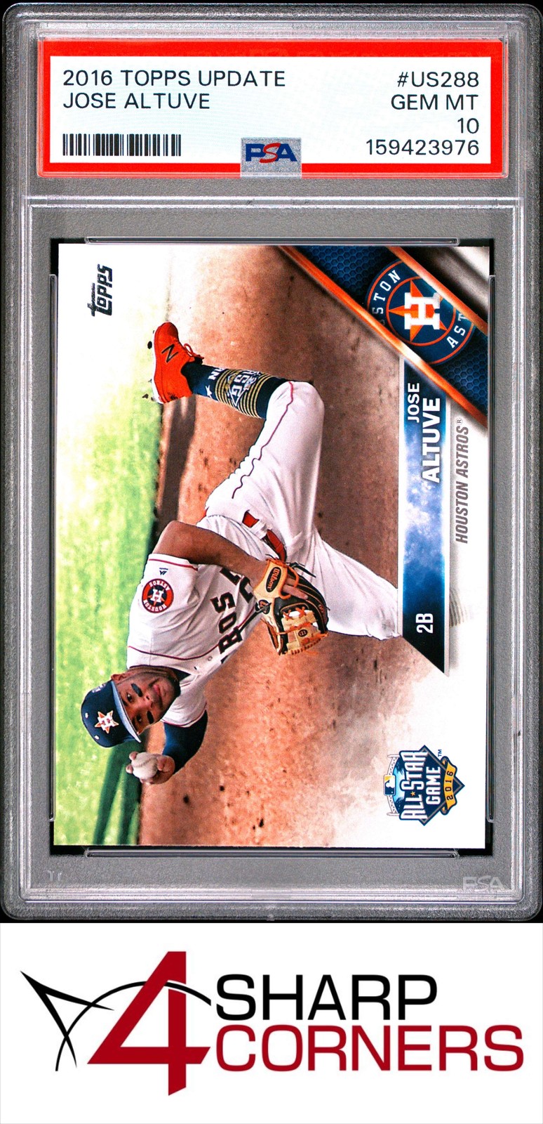 2016 TOPPS UPDATE #US288 JOSE ALTUVE ASTROS PSA 10