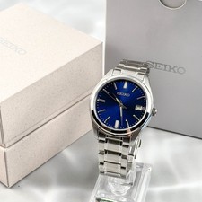 Seiko Essentials SUR309 Men's Blue Dial Stainless Steel Strap Quartz Watch 40mm