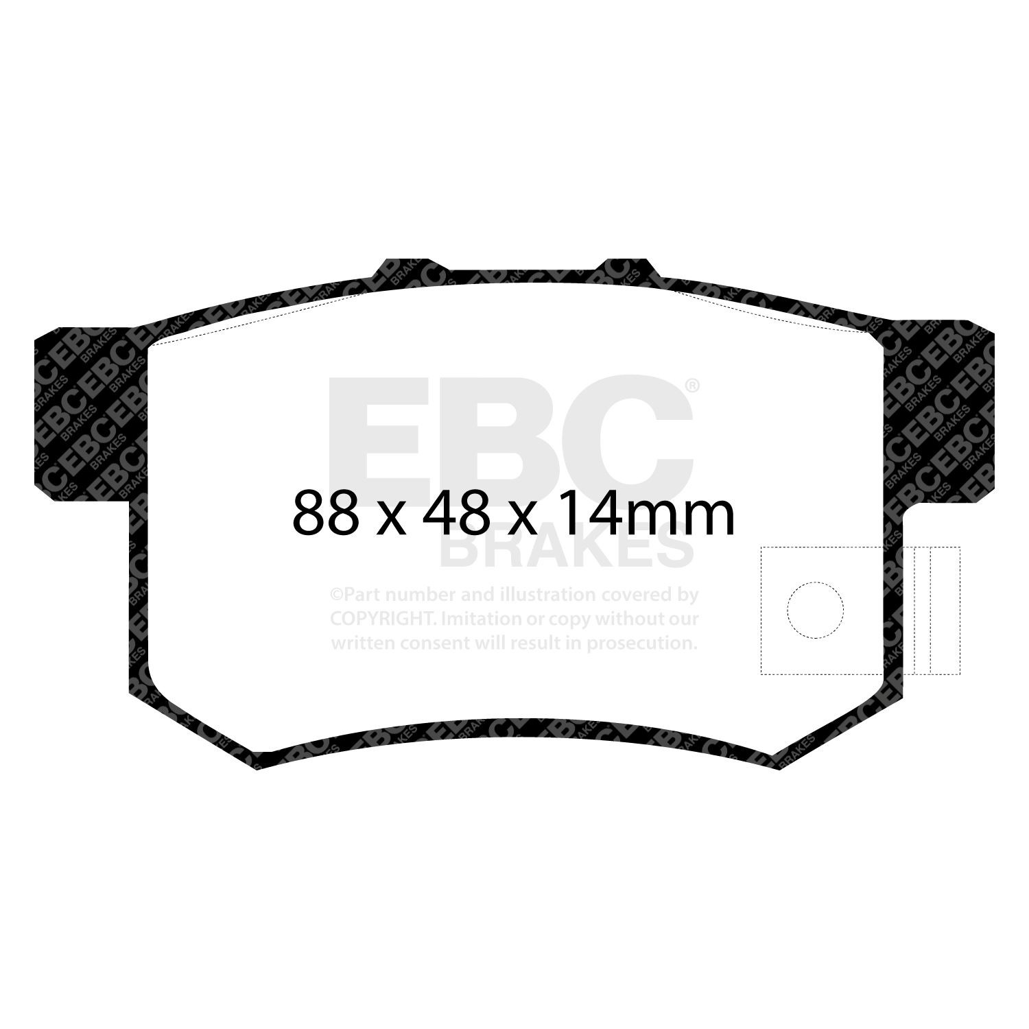 EBC PD03KR344 HIGH PERFORMANCE BRAKE KIT Rear