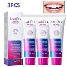 3Pack Purple Whitening Toothpaste, Deep Stain Remover Toothpaste,Freshens Breath