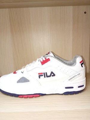 FILA Teratach 600 - Retro 90s Basketball Style Sneakers - White/Navy/Red