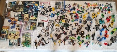 Huge LEGO BIONICLE & Technic Lot - Rare Pieces, Masks, Manuals & More