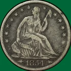 1854-O Arrows Seated Liberty Half Dollar Very Fine VF Coin #43638