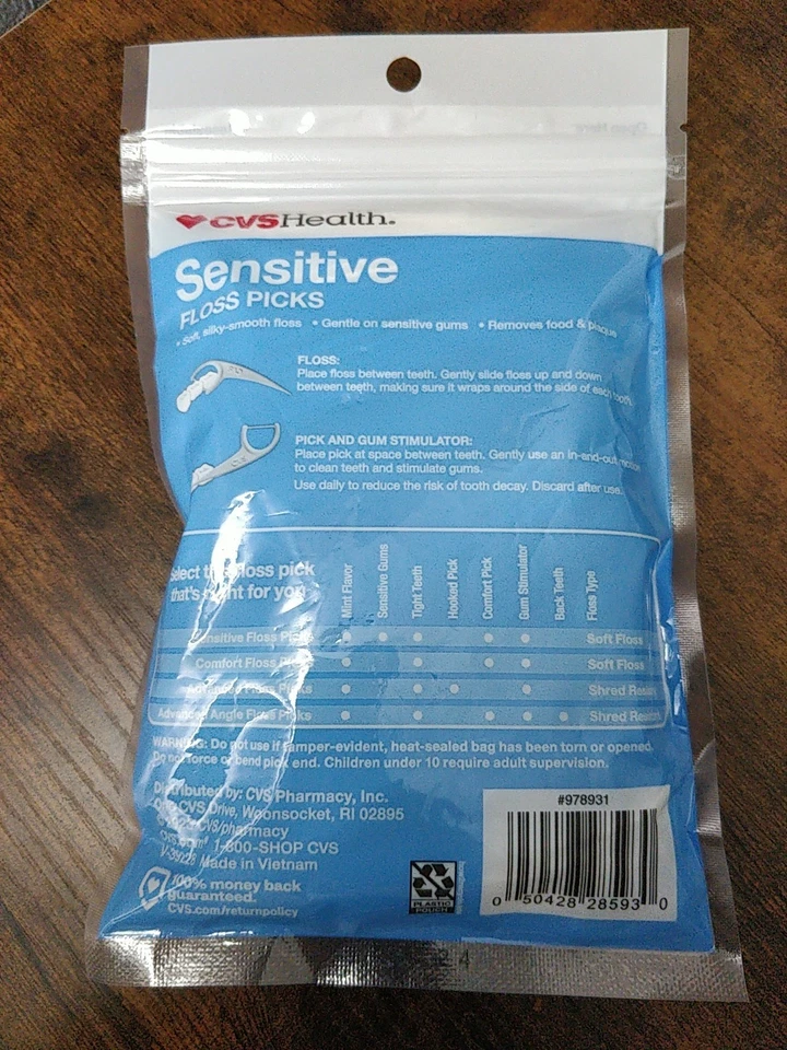 Lote de 5 palhetas de fio dental CVS Health Mint - 450 palhetas - 90x5 - enxaguatórios bucais sem bônus - Imagem 2 de 4