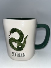 Rae Dunn 20 oz Ceramic Mug Harry Potter Collection Slytherin Snake - Excellent!