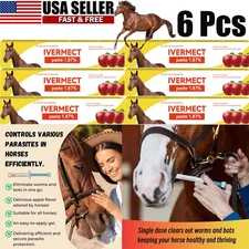 6 Packs In Box Paste Horse Dewormer Apple Flavor wormer Safe ingredients 4/2026