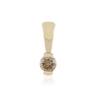 Cavill GoldanhäNger Mit I2 Schokoladen Diamant 0,09Ct 9K Gelbgold Rund Design