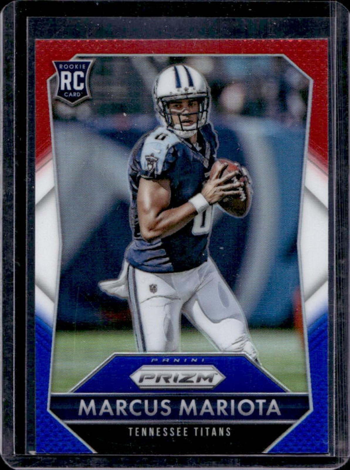 2015 Panini Prizm Marcus Mariota RC Red, White, and Blue Rookie #264 Titans