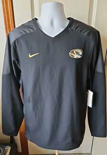 Missouri Tigers Mizzou Nike Pullover Windshirt Black V-Neck Men's Size Small New - Picture 3 of 10