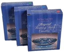 Magical Floating Water Candles Aroma Glow Kits Red Blue Green Colors 3 Sets READ