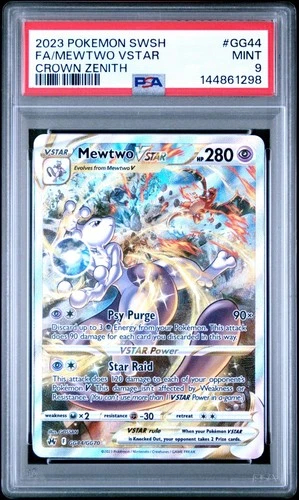 Pokémon Card TCG Mewtwo VSTAR GG44/GG70 Crown Zenith PSA 9 Mint