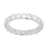 Cavill Silberring Damen Mit 21 Zirkone 2,53Ct Sterlingsilber Pavé
