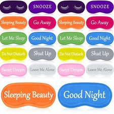 20 Pieces Bulk Funny Sleep Silk Eye Mask Eye Sleeping Mask with Adjustable Strap