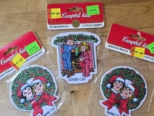 Vtg 1995 Campbell Soup Kids Christmas Iron-On  Patches ----Advertisement 