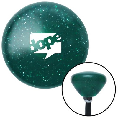 White Dope Bubble Green Retro Metal Flake Shift Knob w/ M16x1.5 Insert Shifter