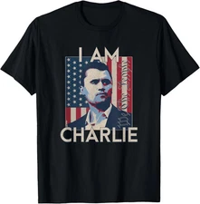 NEw I Am Charlie, We The People, Remember Kirk, US Flag Unisex T-Shirt