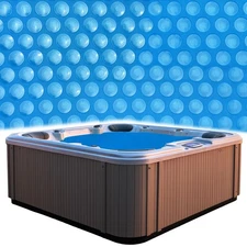 Hot Tub Bubble Cover 12mil 7x7 ft Thermal Insulating Blanket Blue