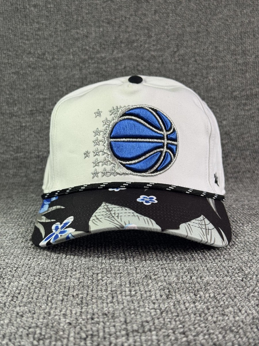 '47 Brand Orlando Magic NBA Snapback Hat Floral Brim White One Size Retro