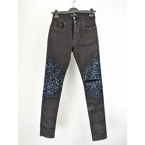 AMIRI o1rshd1 Pantalone dipinto in cristallo colore nero