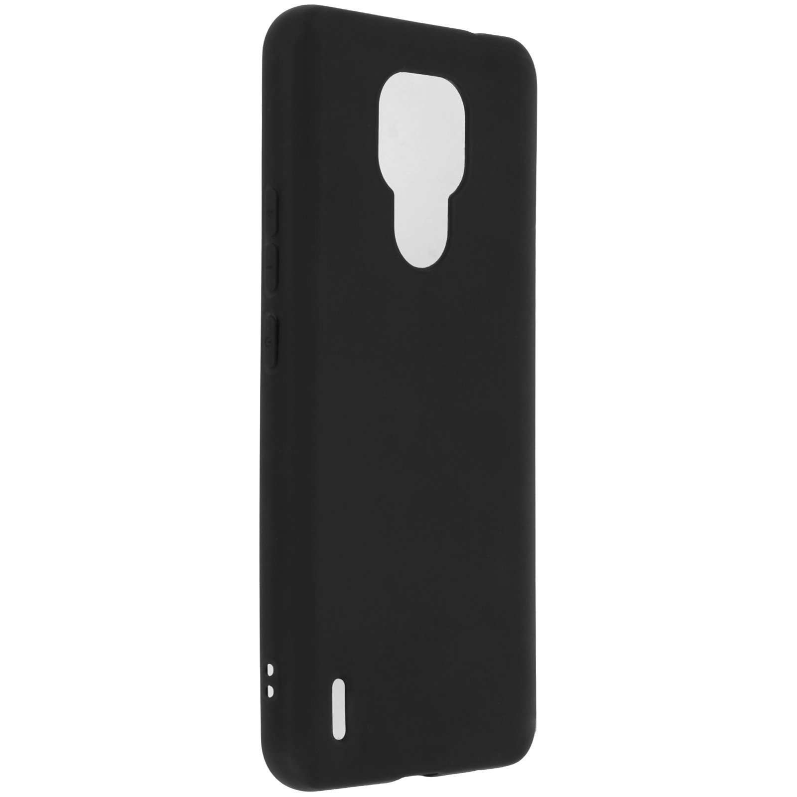 Housse Moto E7 en silicone noir mat antidérapante