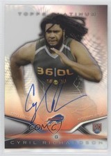2014 Topps Platinum Auto Rookie Refractor Cyril Richardson #62 Auto 1o3