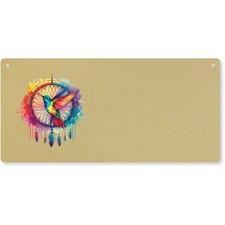 'Hummingbird Dreamcatcher' Large Wooden Wall Plaque / Door Sign (DP00062438)