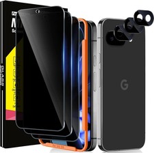 Milomdoi 3 Pack Privacy Screen Protector for Google Pixel 9A 6.3 inch-BLACK