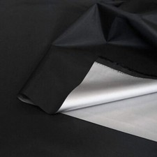 schwarzer Verdunklungsstoff blickdicht Meterware Gardine Deko-Stoff Tolko