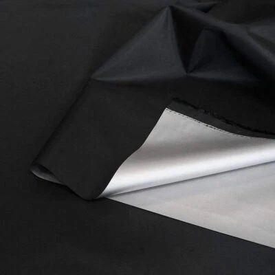 schwarzer Verdunklungsstoff blickdicht Meterware Gardine Deko-Stoff Tolko