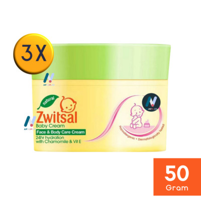 3X ZWITSAL BABY Face Body Lotion Care Cream Chamomile Zinc Vit E Moisturize Soft