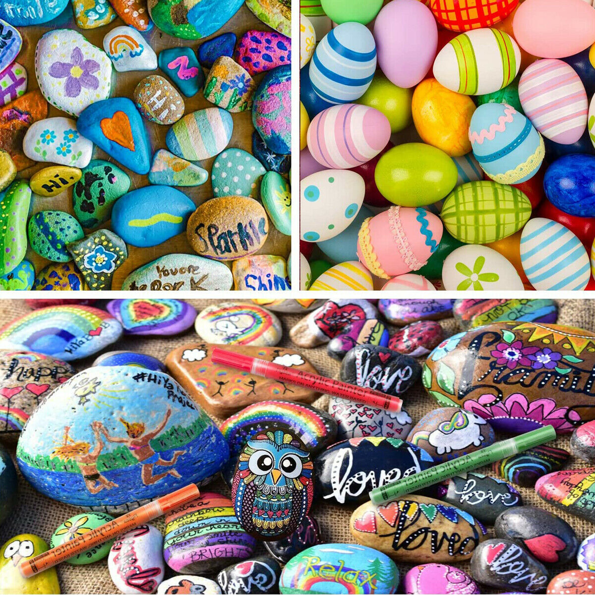 Acrylic Paint Marker Pens Permanent for Stone Painting Pebbles Glass