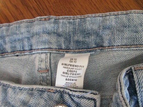 NWOT H&M Destroyed Stone Washed Jeans Size 10 - Picture 6 of 9