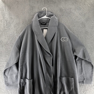 Reebok Cardi B Plush Robe Gray Grey Women's Size XL