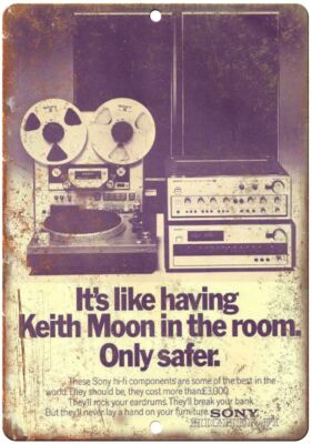 Sony High Fi Stereo Component Ad Vintage Reproduction  Metal Sign D100