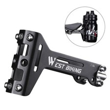 WEST BIKING Aluminum Alloy Bicycle Dual Water Bottle Cage Holder Extension Black