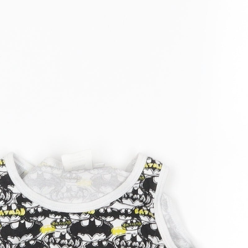 Batman Boys White Cotton blend Tank Size 3-4 Years image 4