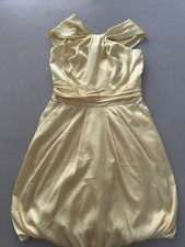 Davids Bridal Yellow Strapless Dress With Pockets Size 6