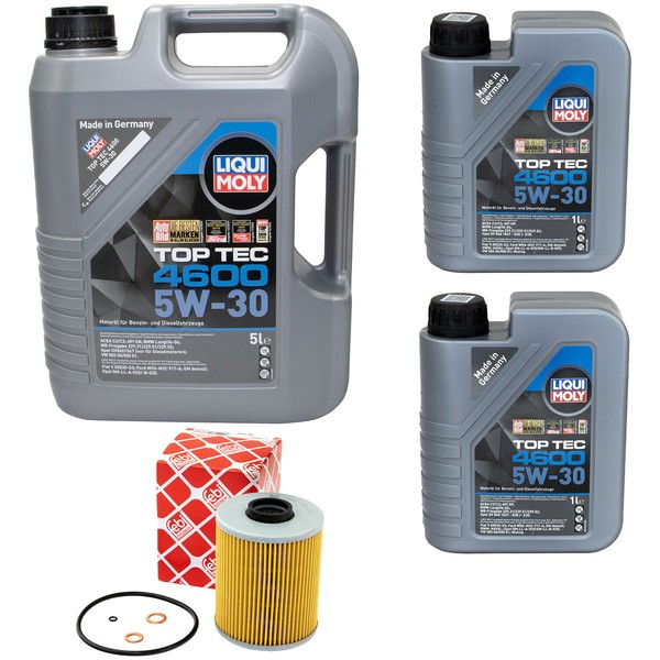 MotoröL Set 4600 5W-30 Liqui Moly 7 Liter + ÖLfilter FüR BMW 3Er E36 5Er E34-image