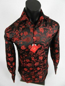 black and red floral dress