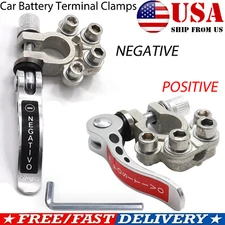 2x Universal Car Battery Terminal Connectors Quick Release Disconnect Heavy Duty