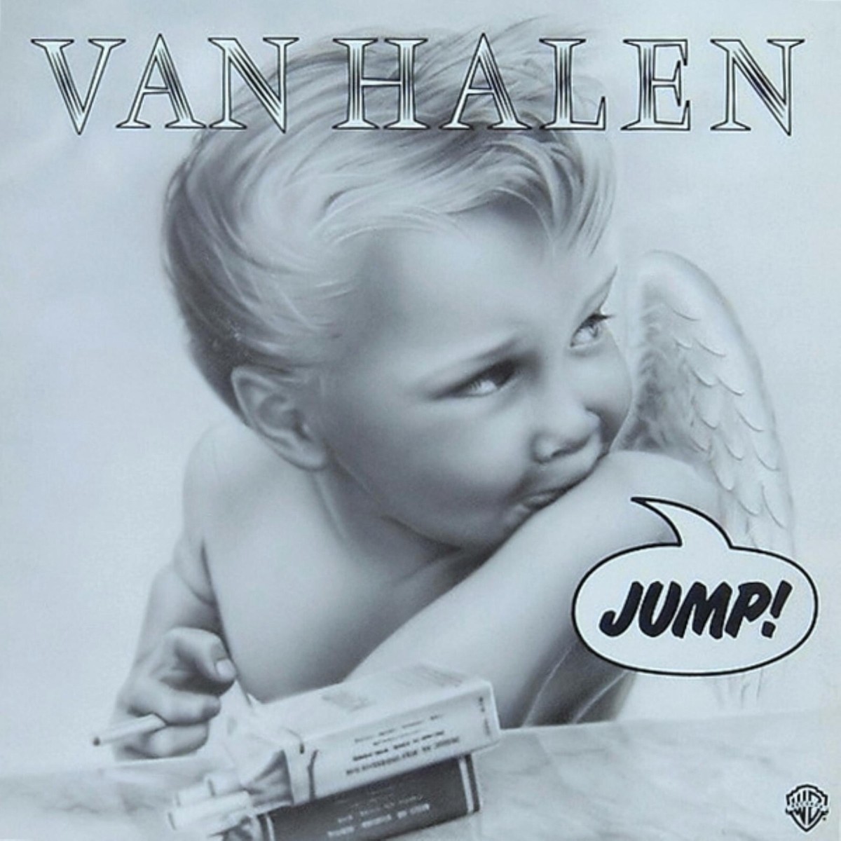 プロモーションポスター［ヴァン・ヘイレン VAN HALEN］ VAN HALEN Jump BANNER 2x2 Ft Fabric Poster Tapestry Flag album