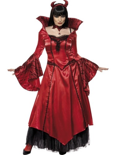 Costume Carnevale Donna Da Diavolessa Vestito Di Halloween Diavolo  Travestimento | eBay