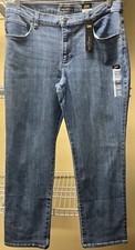 Lee Mid Rise Relaxed Fit Straight Leg Blue Denim Jeans Womens Size 16 Medium New