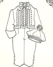 Sewing Pattern man Boy doll size 23-24 " suit  hat Shirt 981