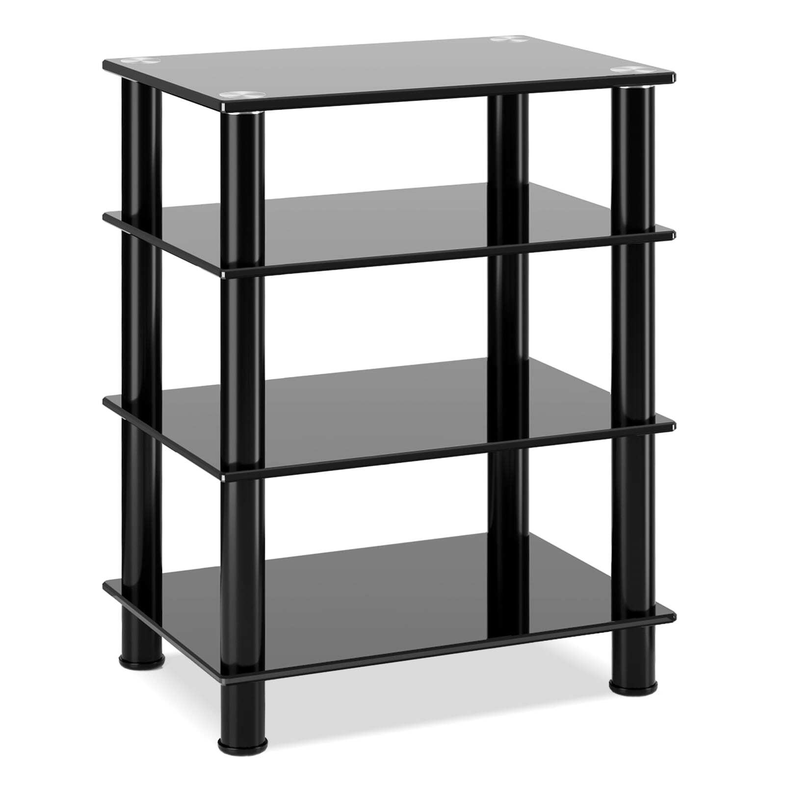 TAVR 4-Tiers Media TV Stand AV Shelf Audio Video Tower for TV/Gaming Consoles