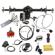 Electric Go kart Tricycle Drift Trik Rear Axle Kit,48V 1000W Differential Motor 