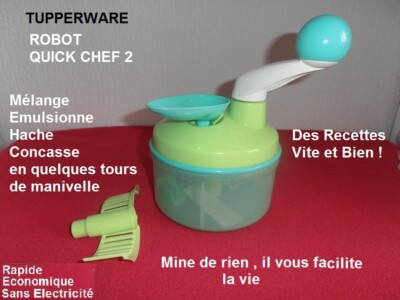 TUPPERWARE QUICK CHEF ROBOTER Mixer Emulsion Axt Brecher Rest wie neu