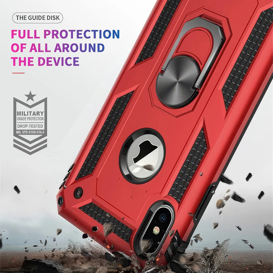 COVER ANTIURTO ANELLO MAGNETICOx APPLE IPHONE 6 - 13 Pro Max CUSTODIA TPU RUGGED - Immagine 4 di 4