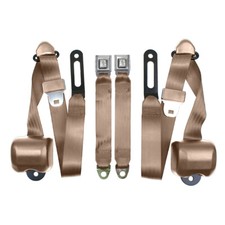 Retractable 3-point Seat Belt Pair Wo Buckle Sleeves Chevy C10 73-87 Tan Retractable 3-point Seat Belt Pair Wo Buckle Sleeves Chevy C10 73-87 Tan